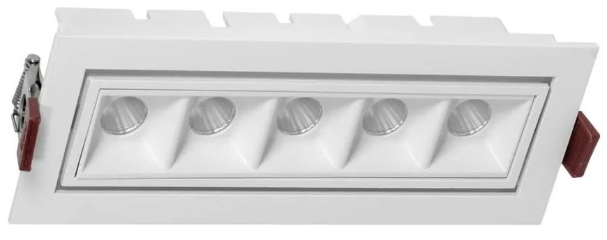 Faro LED da Incasso Bianco 12W Orientabile Foro 155x55mm Colore Bianco Naturale 4.000K