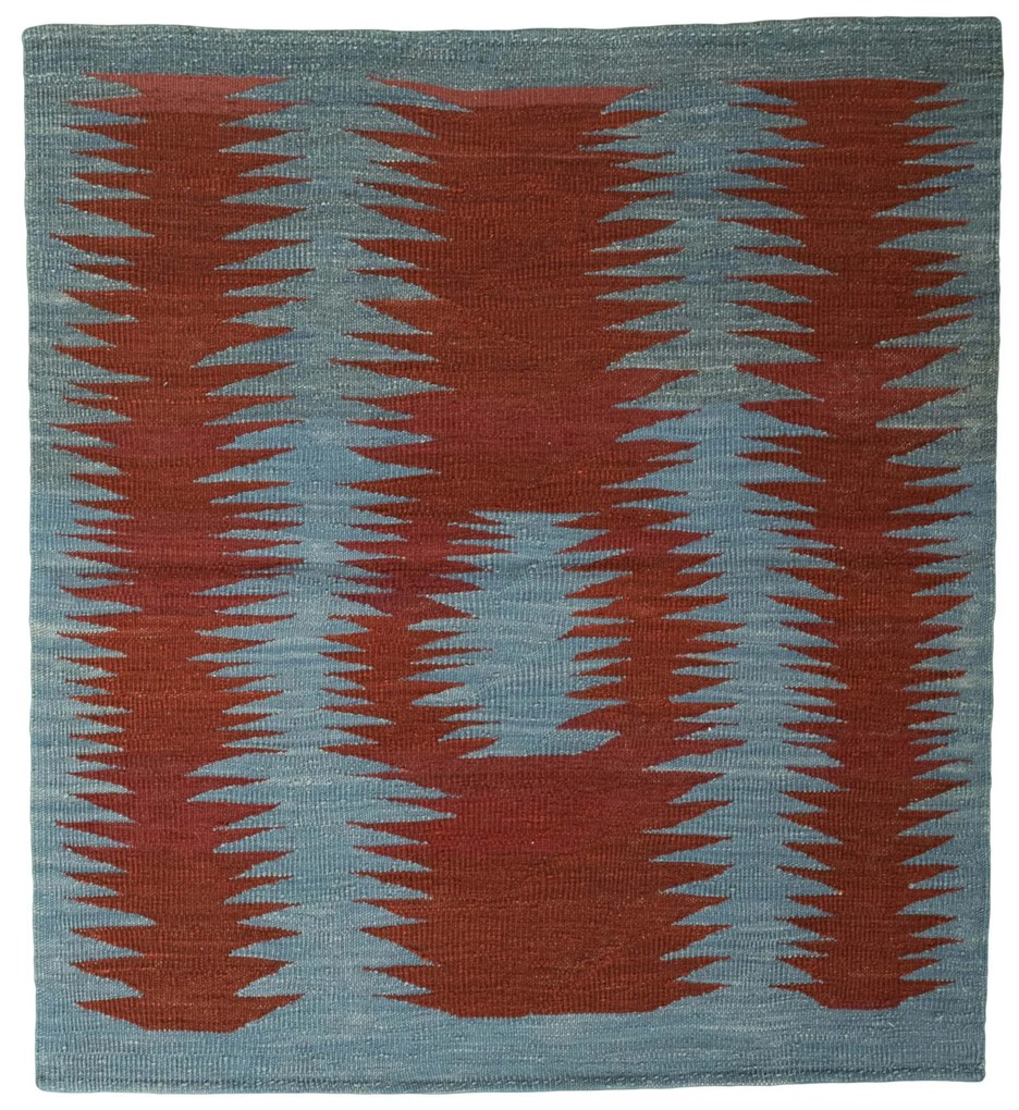 Kilim Tappeto persiano 120 x 110 Blu (Iran) Tessuto A Mano