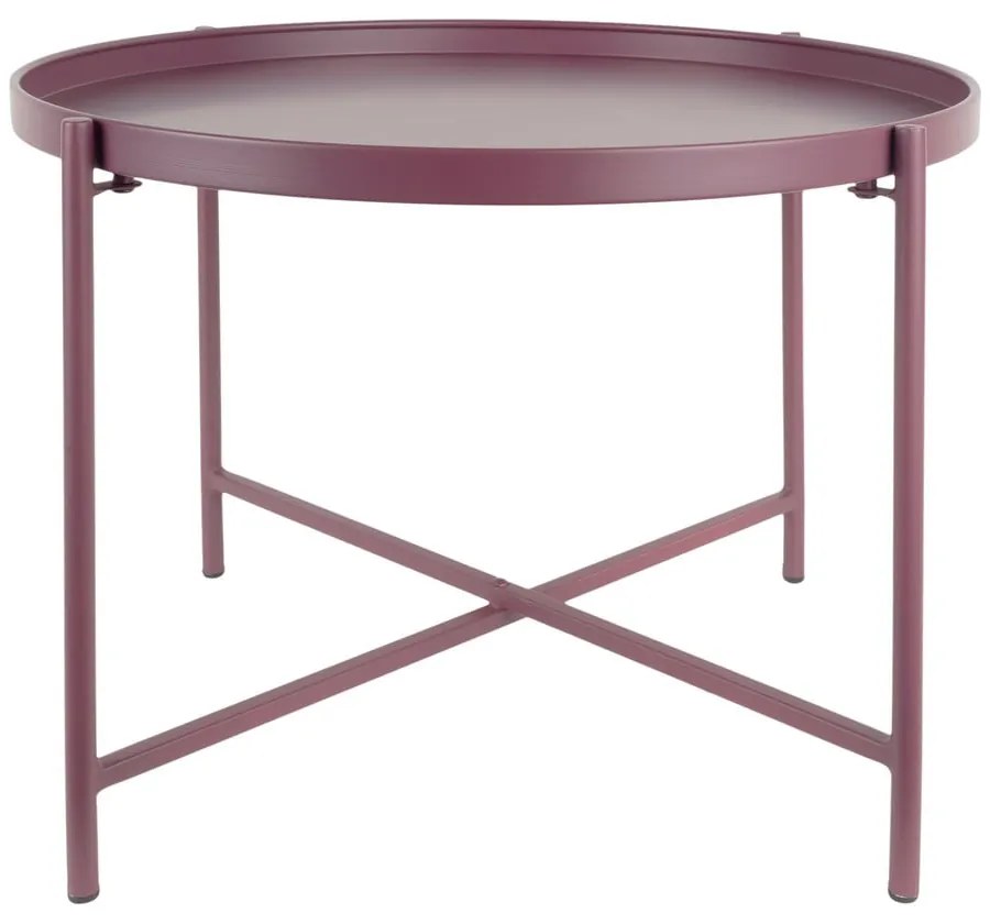 Tavolino da salotto rotondo color malva in metallo ø 50 cm Meseta – Leitmotiv