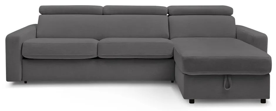 Divano angolare in grigio scuro allungabile (con composizione variabile) Monaco – Bobochic Paris