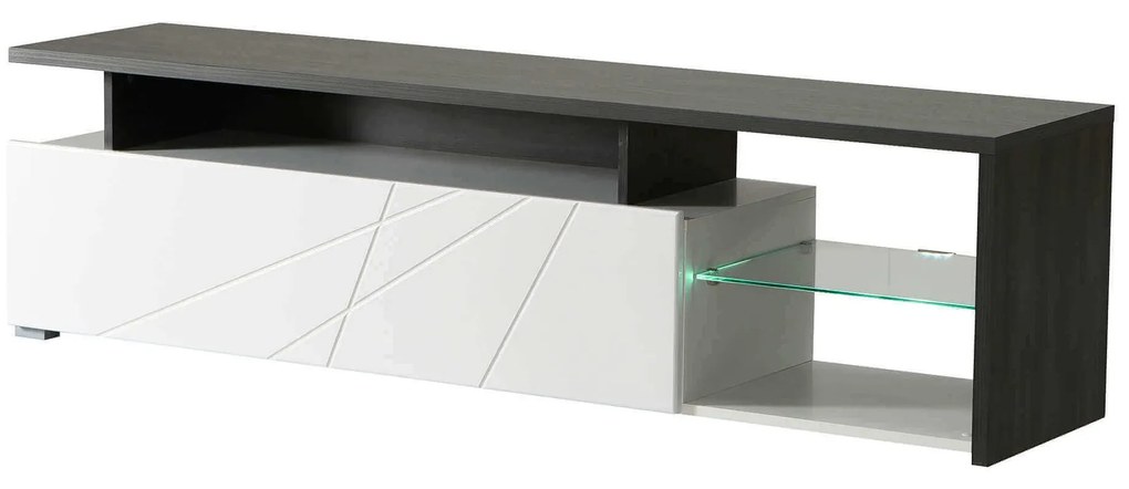 MISTIE - porta tv anta decorata moderno minimal in legno