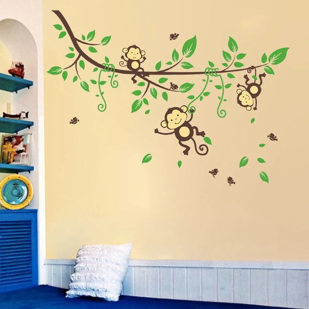 Adesivo murale Scimmie sull'albero - Ambiance