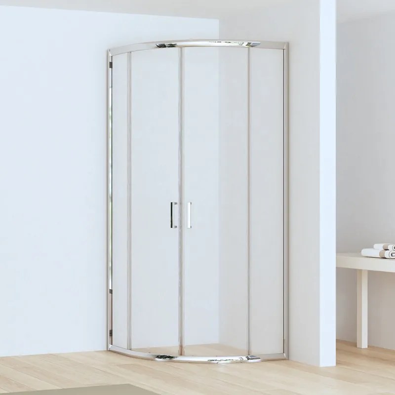 Kamalu - Box doccia basso 80x80cm semicircolare altezza 170cm | CHIARA CURV-Q