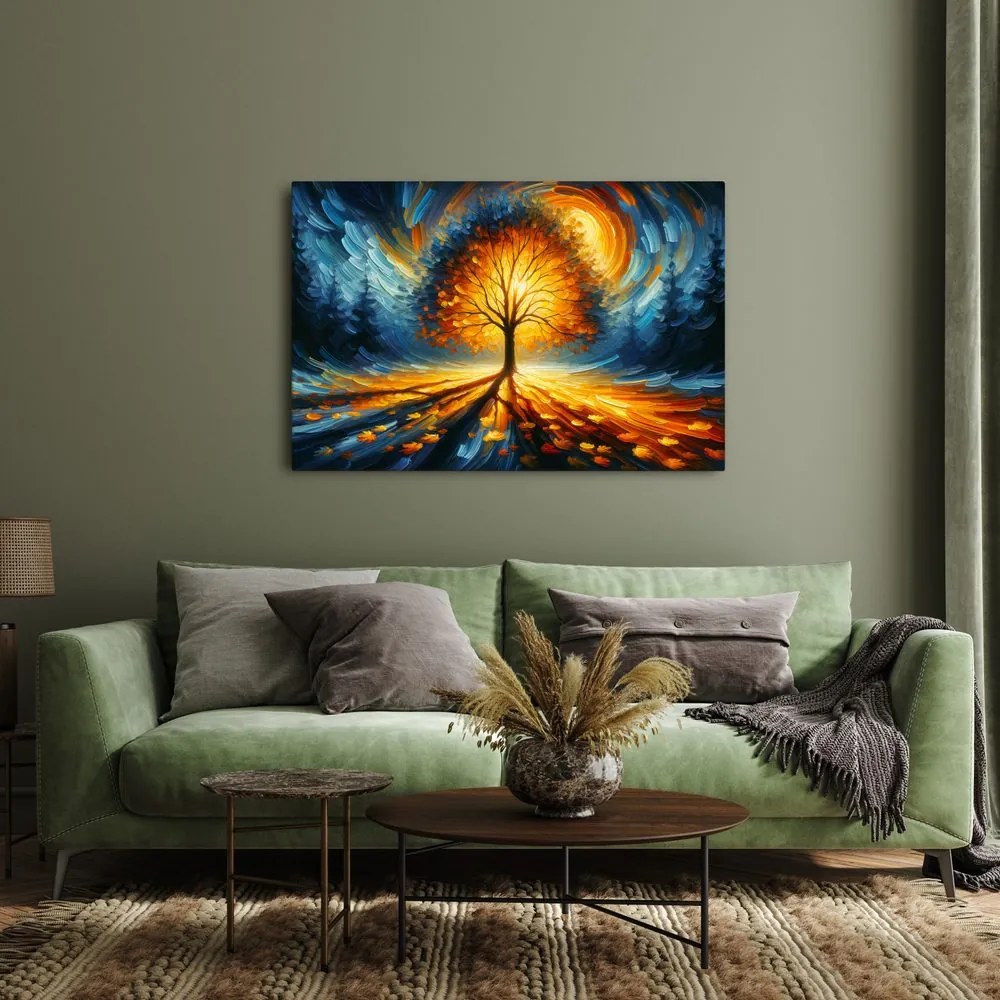 Quadro su tela – Albero della vita al centro di una foresta scura