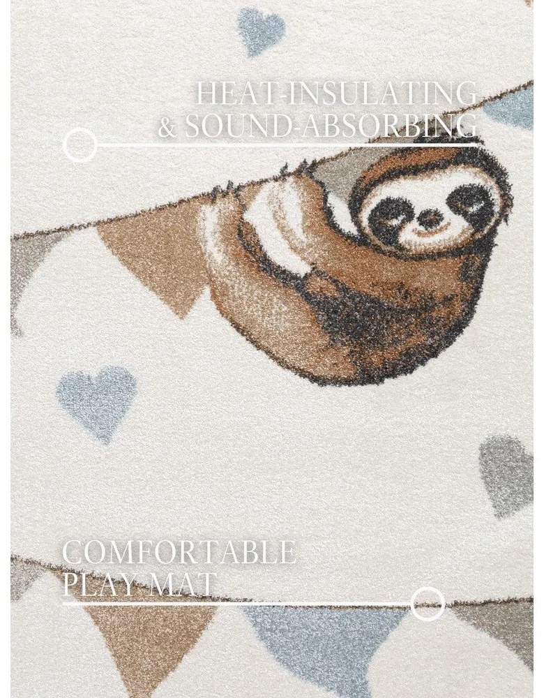 Tappeto per bambini crema 160x230 cm Walk like an Elephant Rainbow Party - Villeroy&amp;Boch