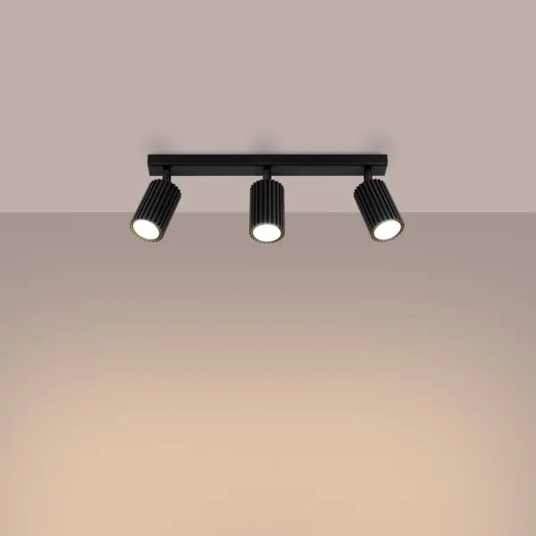 Sollux SL.1581 - Faretto KARBON 3xGU10/10W/230V nero