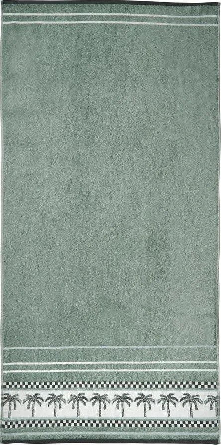 Telo mare verde in cotone 90x180 cm Palm Trees – Catherine Lansfield