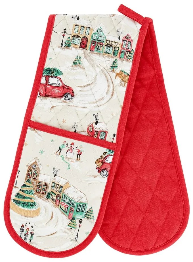 Doppio guanto da cucina in cotone Christmas Town – Catherine Lansfield