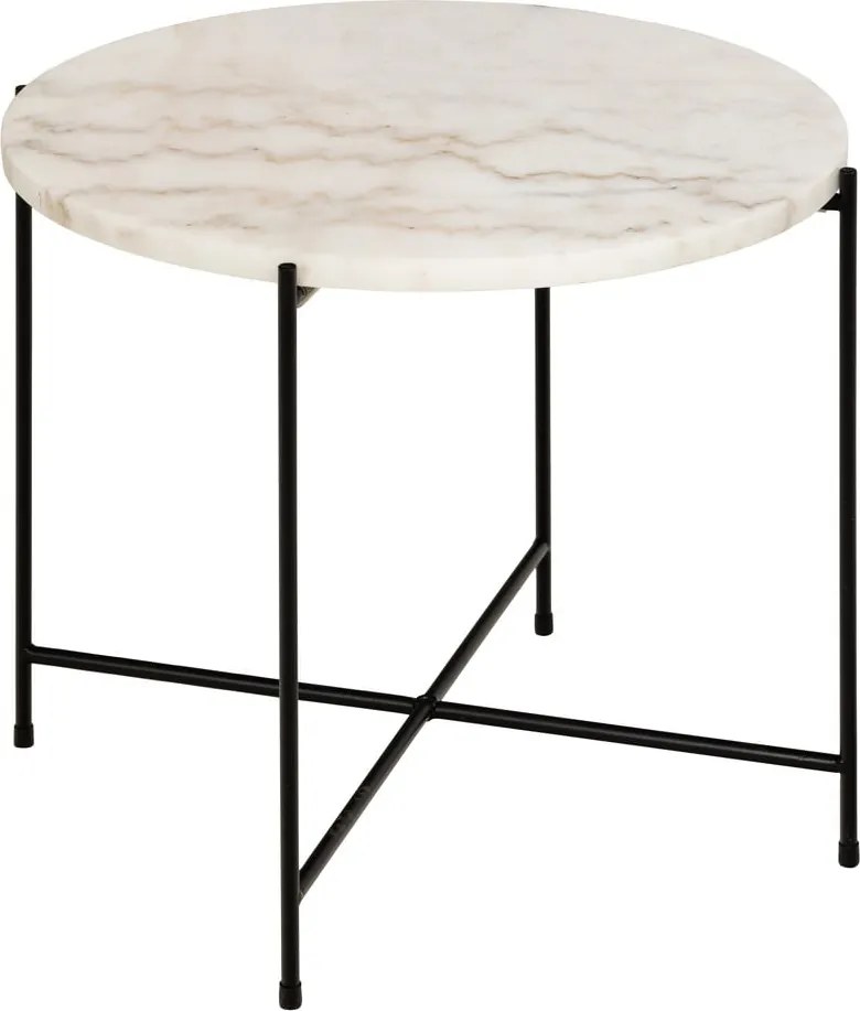 Tavolino rotondo con piano in marmo ø 52 cm Avila – Actona