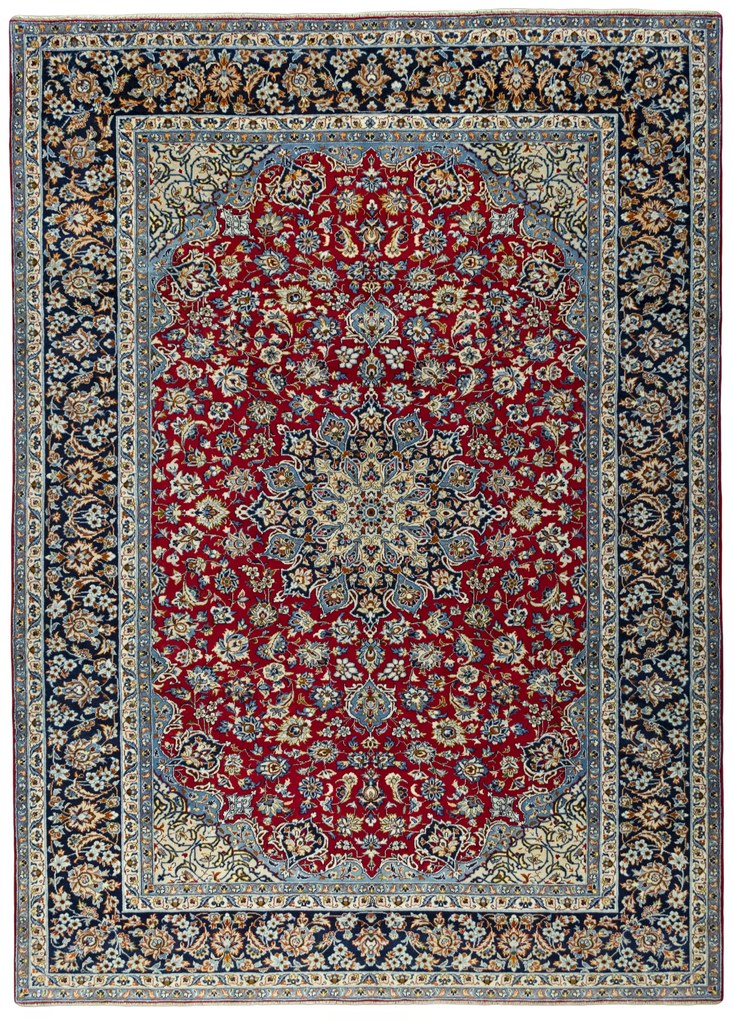 Najafabad Tappeto 410x300 Rosso (Iran) Annodato A Mano