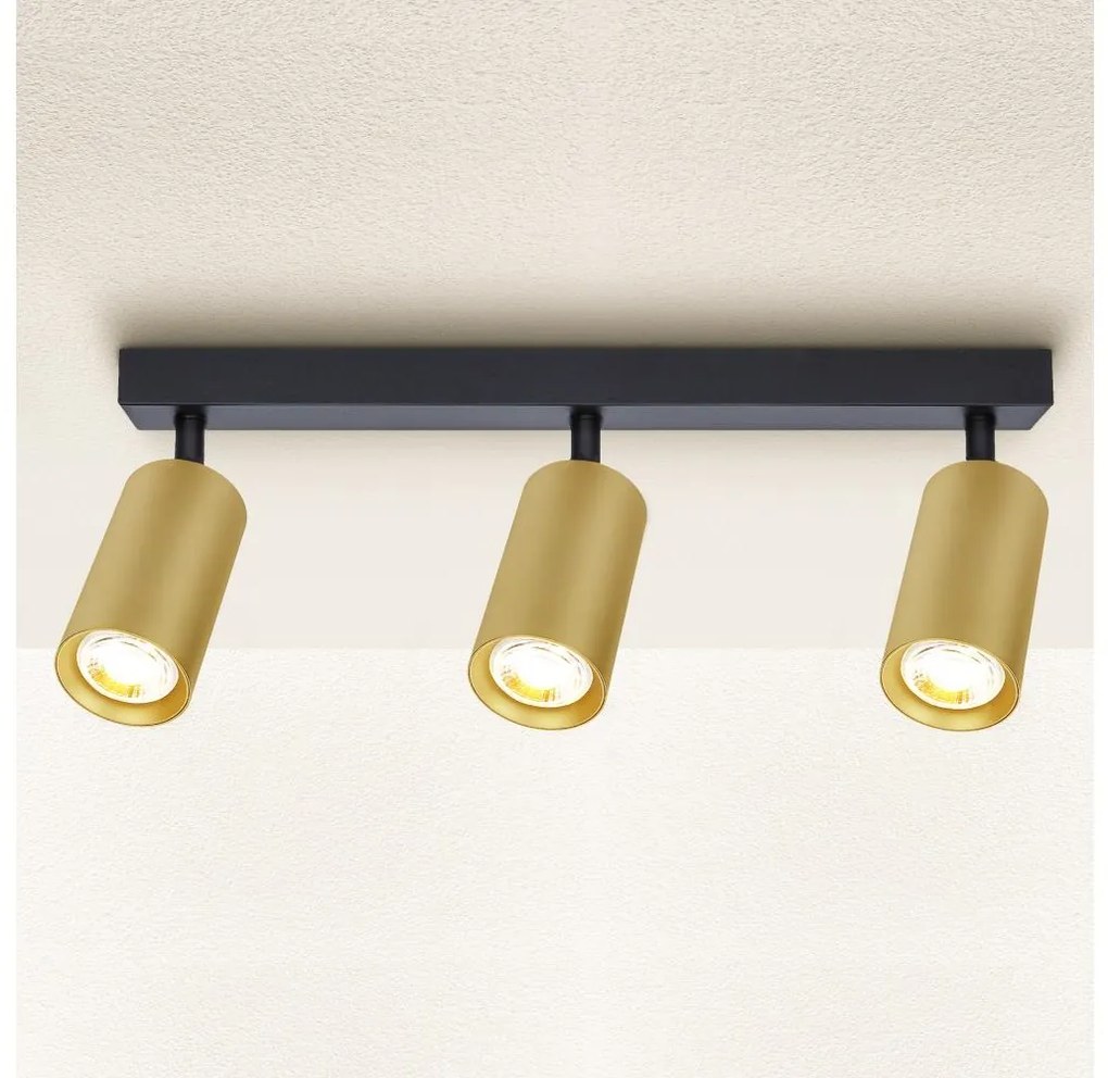 Brilagi - Faretto SELE GOLDEN 3xGU10/30W/230V nero/oro