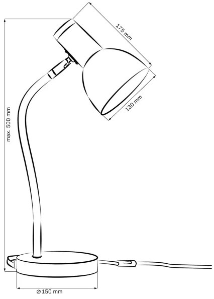 Lampada da tavolo MIMI 1xE27/10W/230V blu