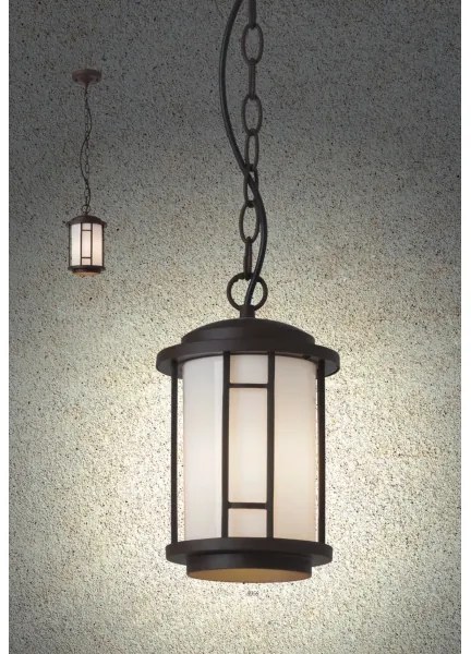 Redo 9956 - Lampadario da esterno a sospensione con catena BRISTOL 1xE327/42W230V IP23