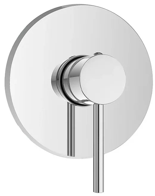 Miscelatore doccia ad incasso in acciaio inox cromato completo di corpo a muro York