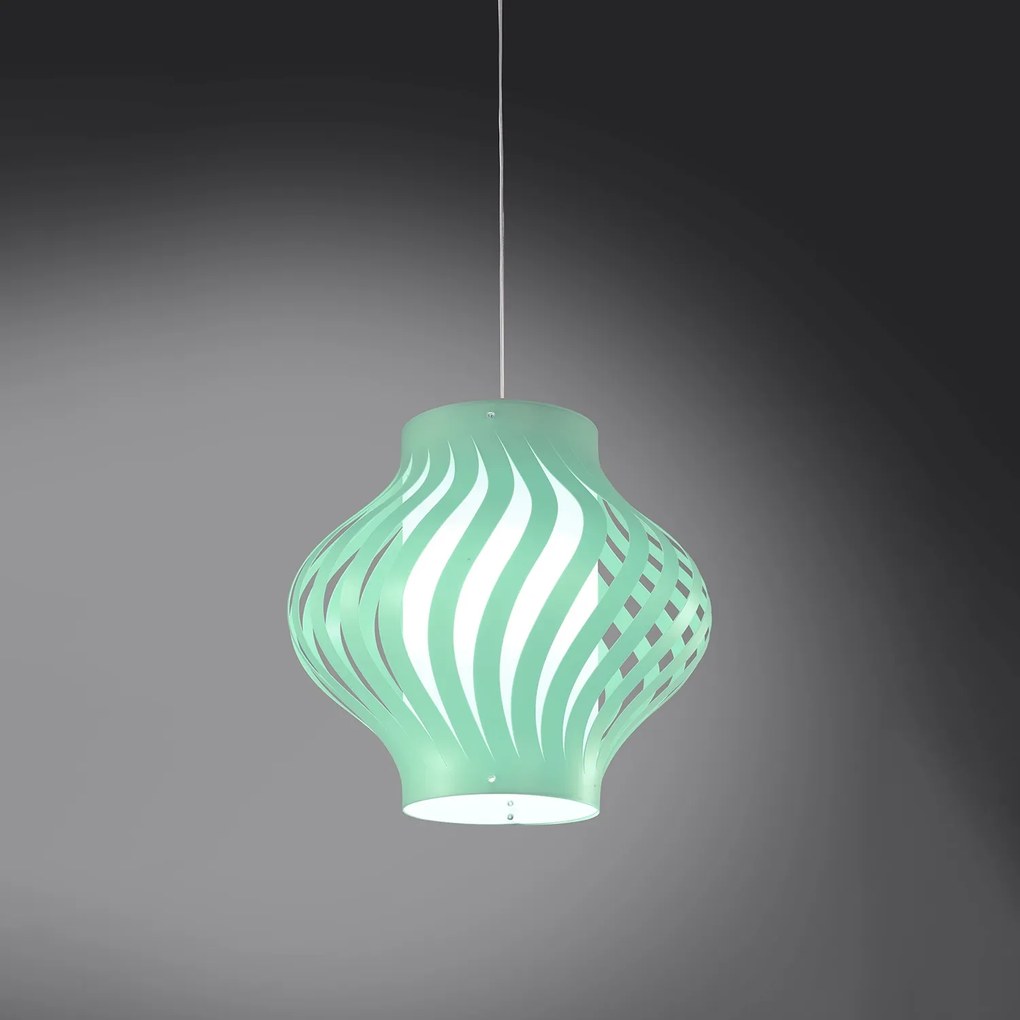Sospensione Moderna Helios Larga Polilux ® Verde Pastello 1 Luce E27
