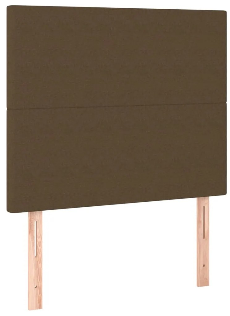 Giroletto a molle con materasso marrone scuro 120x200cm tessuto