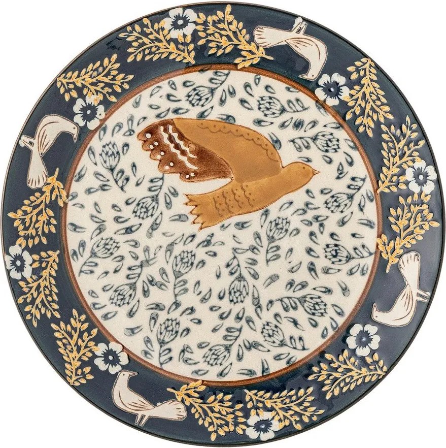 Piatto da dolce blu in gres ø 16 cm Hezha – Bloomingville