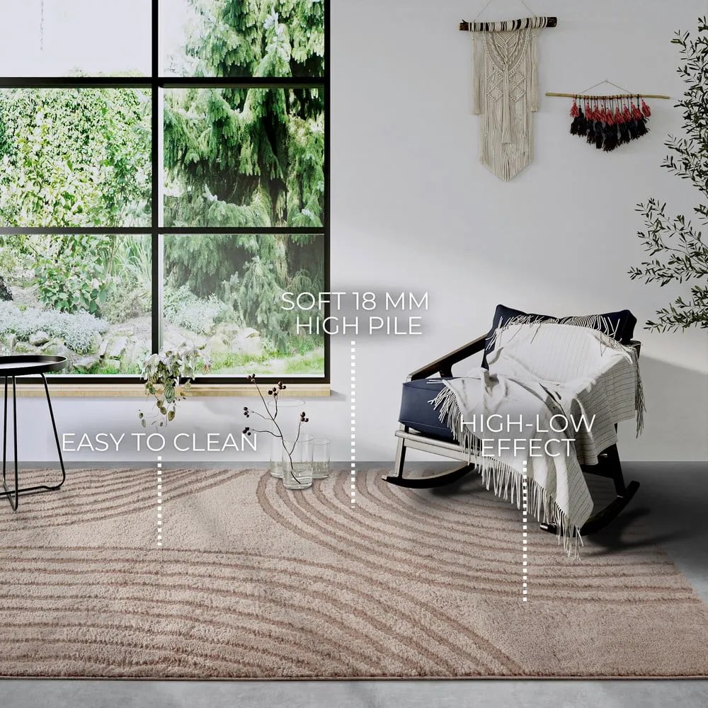 Tappeto beige 160x235 cm Pigment Beige - Elle Decoration