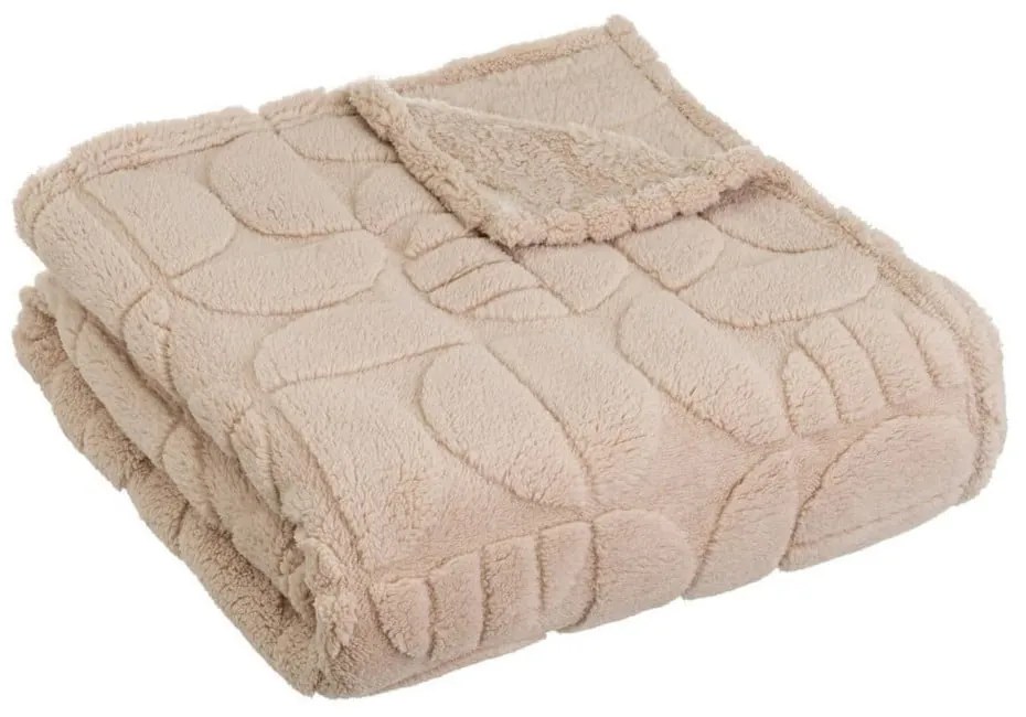 Coperta marrone chiaro in micropile 130x160 cm Mid Century – Casa Selección