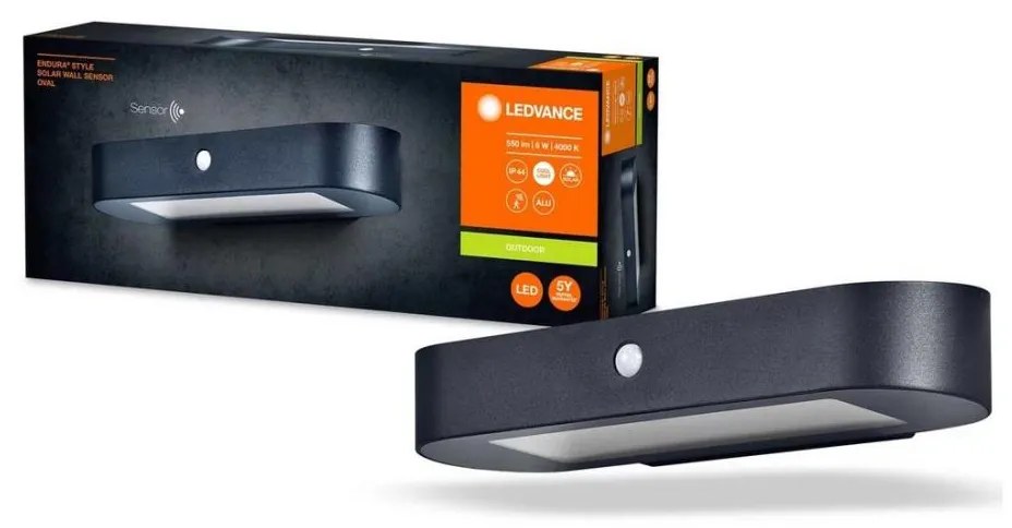 Ledvance ENDURA STYLE LED 6W 7,4V IP44 lampada solare da parete con sensore