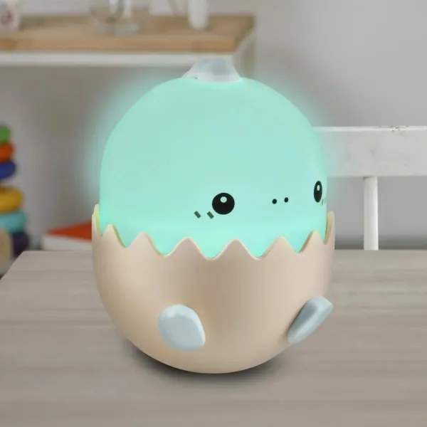 Lampada tattile per bambini a LED RGBW Dimmerabile BABY DINO LED/0,75W/5V 1200mAh blu