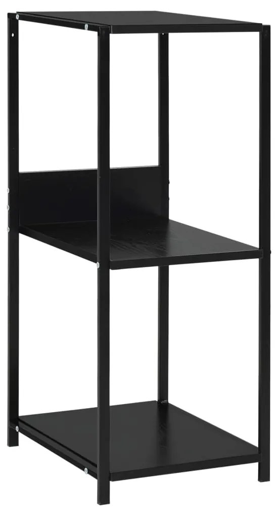 Scaffale libri piccolo dritto nero 33,5x39,6x79,7cm multistrato