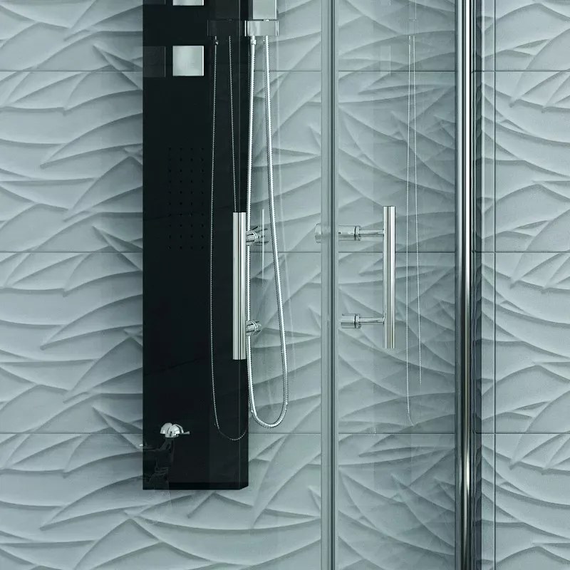 Box doccia angolare 70x80 due ante battenti finitura cromo | KS2800 - KAMALU