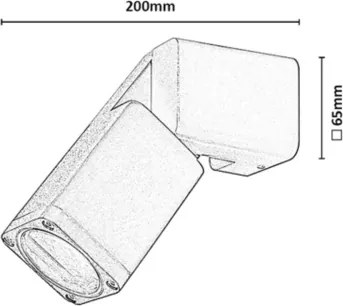 Rabalux 77193 - Applique da esterno GORDES 1xGU10/15W/230V IP65