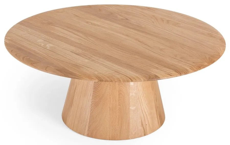 Tavolino rotondo in legno di quercia in colore naturale ø 80 cm Mushroom - Gazzda