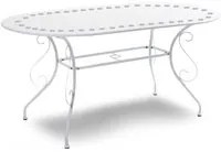 Tavolo da Giardino 160x90xh72 cm in Metallo New Old Bianco