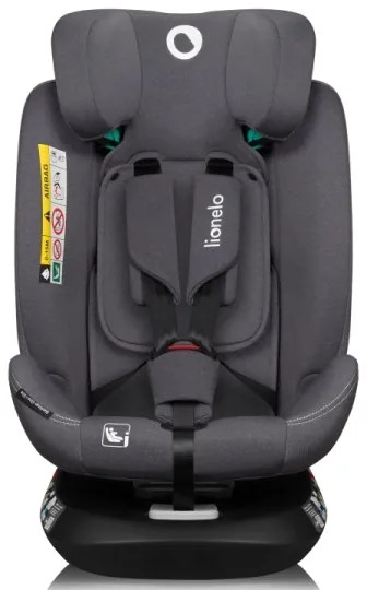 Lionelo - Seggiolino auto con base girevole BASTIAAN ONE i-Size 40-150 cm Grey Stone