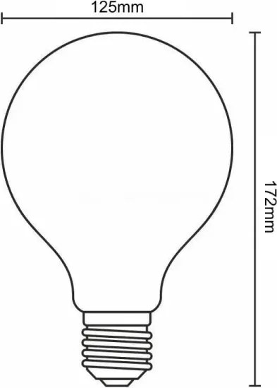 Lampadina LED FILAMENT G125 E27/18W/230V 3000K