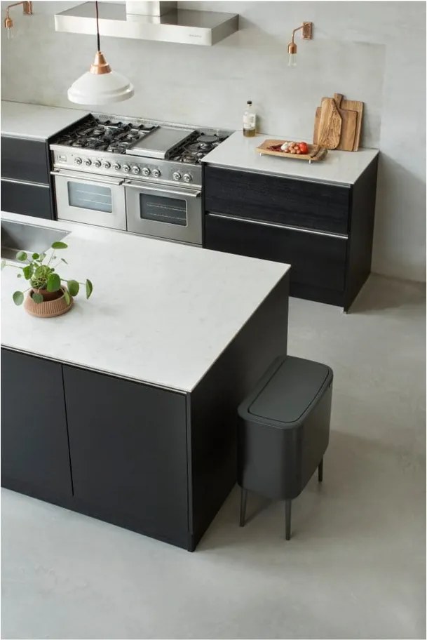 Cestino per la spazzatura in acciaio in nero opaco touch 36 l Bo Touch Bin – Brabantia