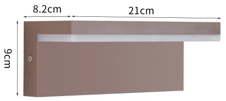 Brilagi - Applique da esterno LED TESSI LED/10W/230V marrone IP54