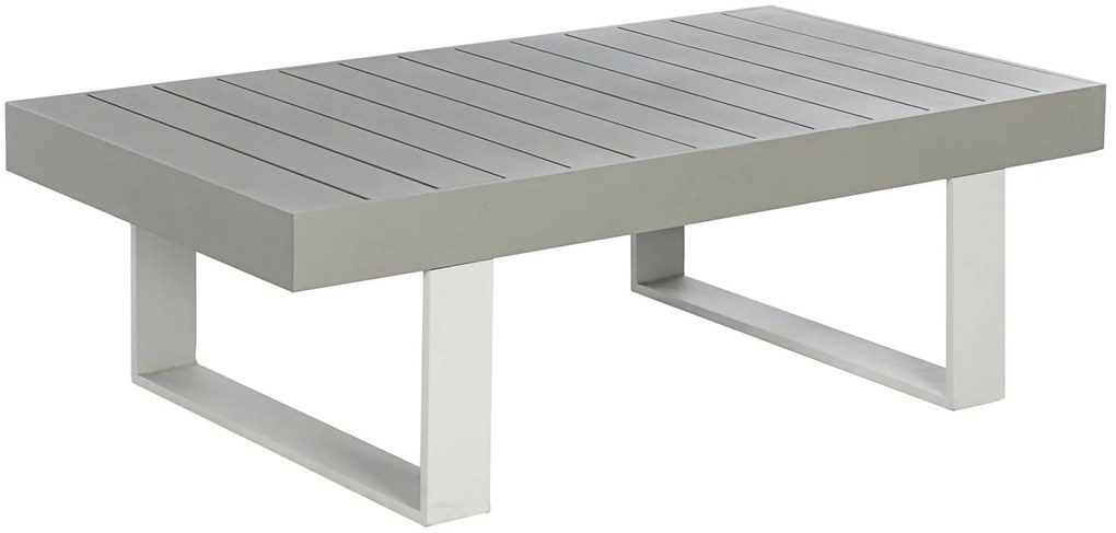 Tavolino da esterno Las Vegas NATERIAL struttura e superficie in Alluminio  grigio per 6 persone 73.5x132.5cm