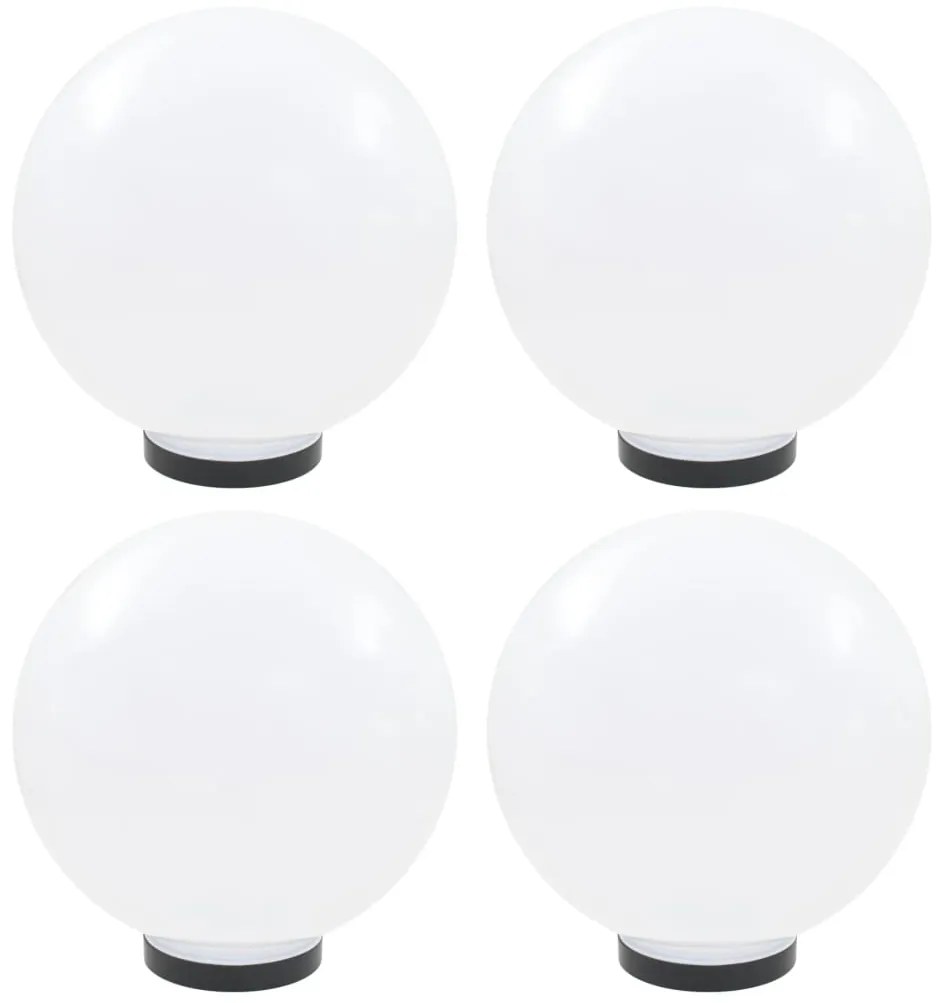 Set Lampade A Led Sferiche 4 Pz 30 Cm İn Pmma /