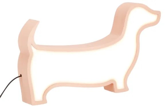 Lampada da tavolo LED per bambini DOG LED/12W/230V rosa