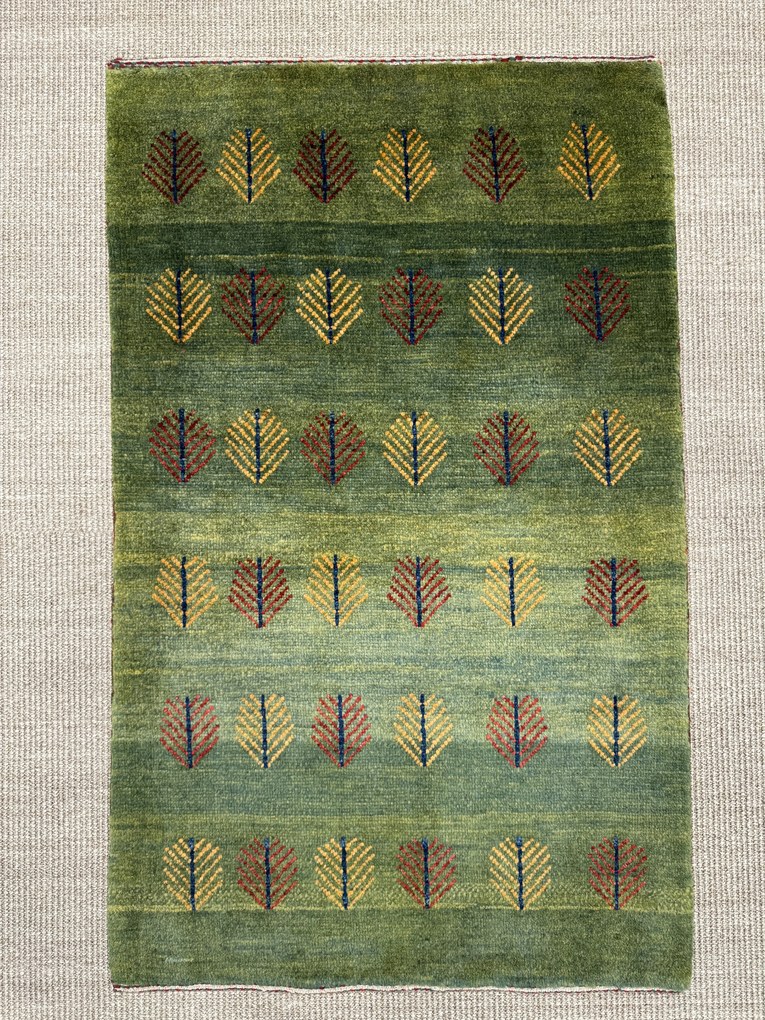 Gashguli Tappeto 80 x 120 Verde (Iran) Annodato A Mano