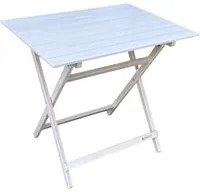 Tavolino picnic bianco wash in legno da cm 100 x 60