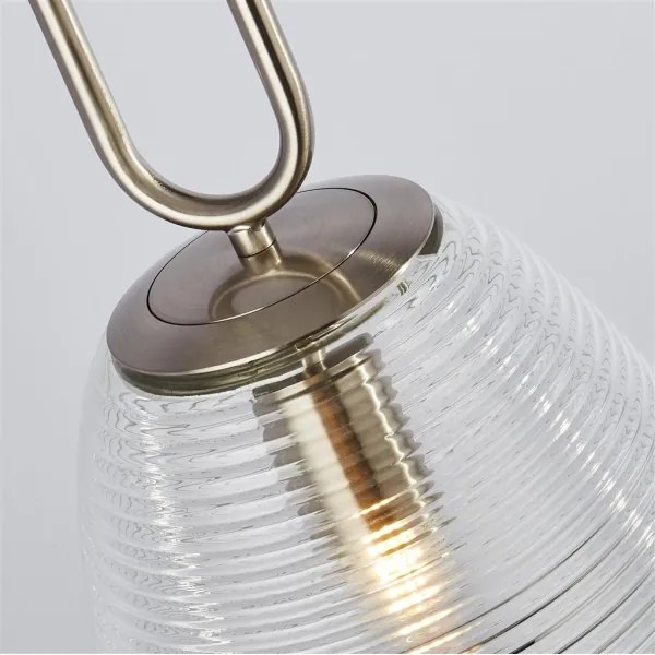 Searchlight 43581-1SN- Lampadario a sospensione con filo ELIXIR 1xE27/60W/230V limpido