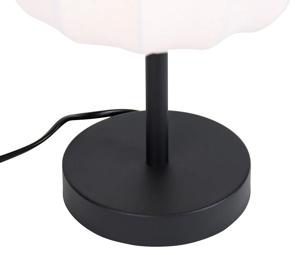 Lampada da tavolo Japandi nera e bianca - Madleine