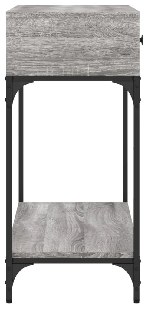 Tavolino consolle grigio sonoma 100x34,5x75cm legno multistrato