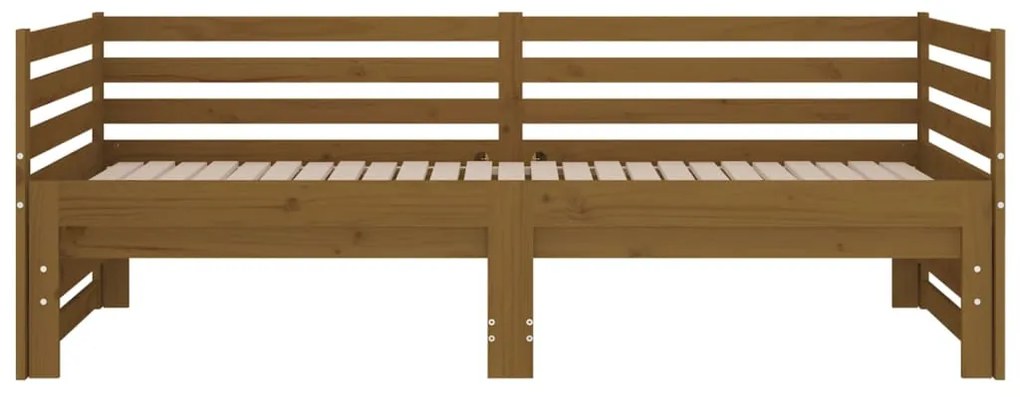 Dormeuse Estraibile Miele 2x(90x190) cm Legno Massello di Pino