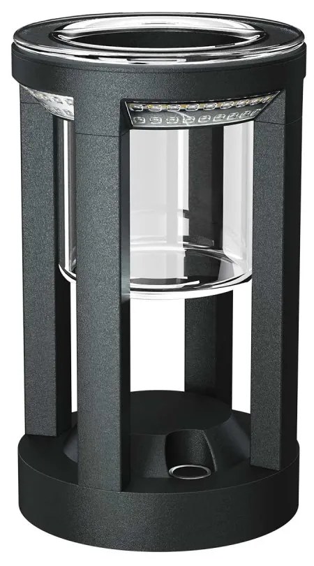 Lampada Portavaso da Tavolo Ricaricabile 2.2W, IP54 CCT - Nera Colore del corpo Nero