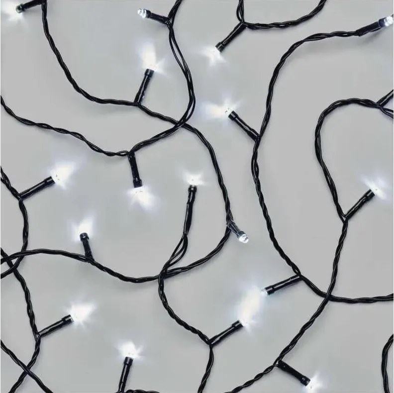 Catena luminosa LED da esterno 40 LED / 3 batterie AA 3,3 m IP44 bianco freddo