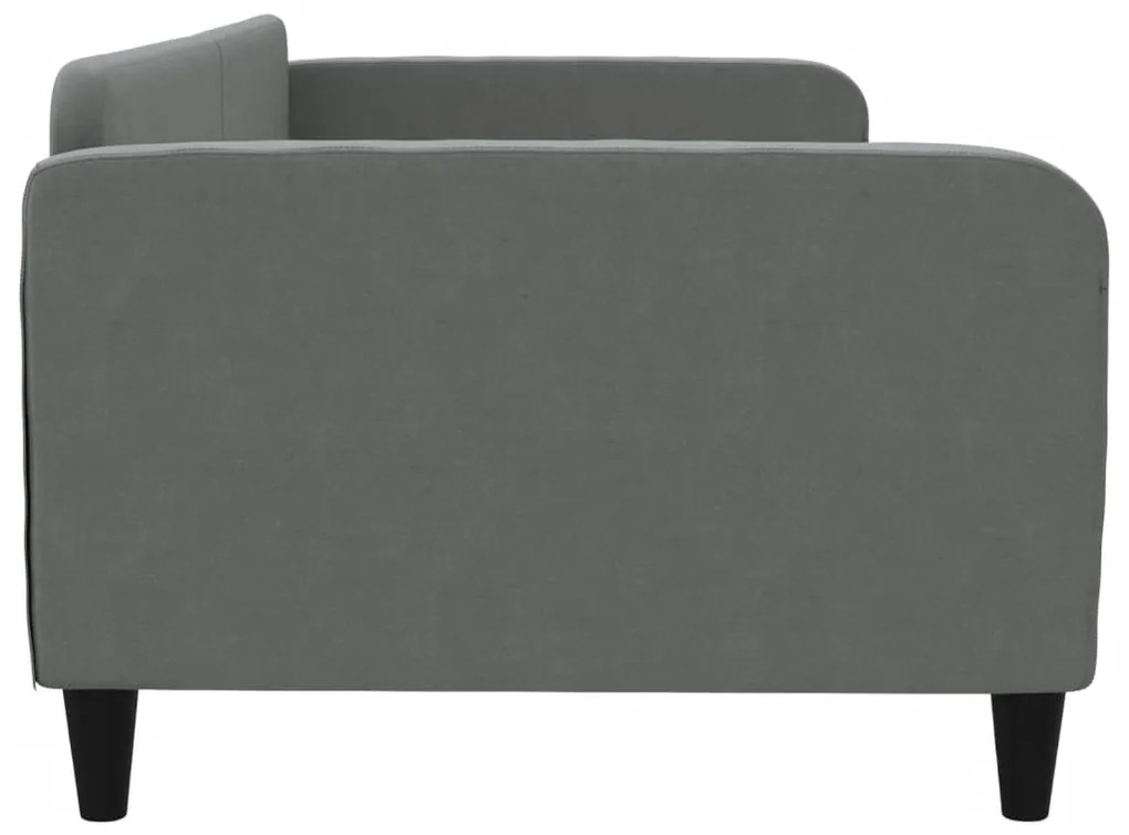 Letto da giorno grigio scuro 100x200 cm in tessuto