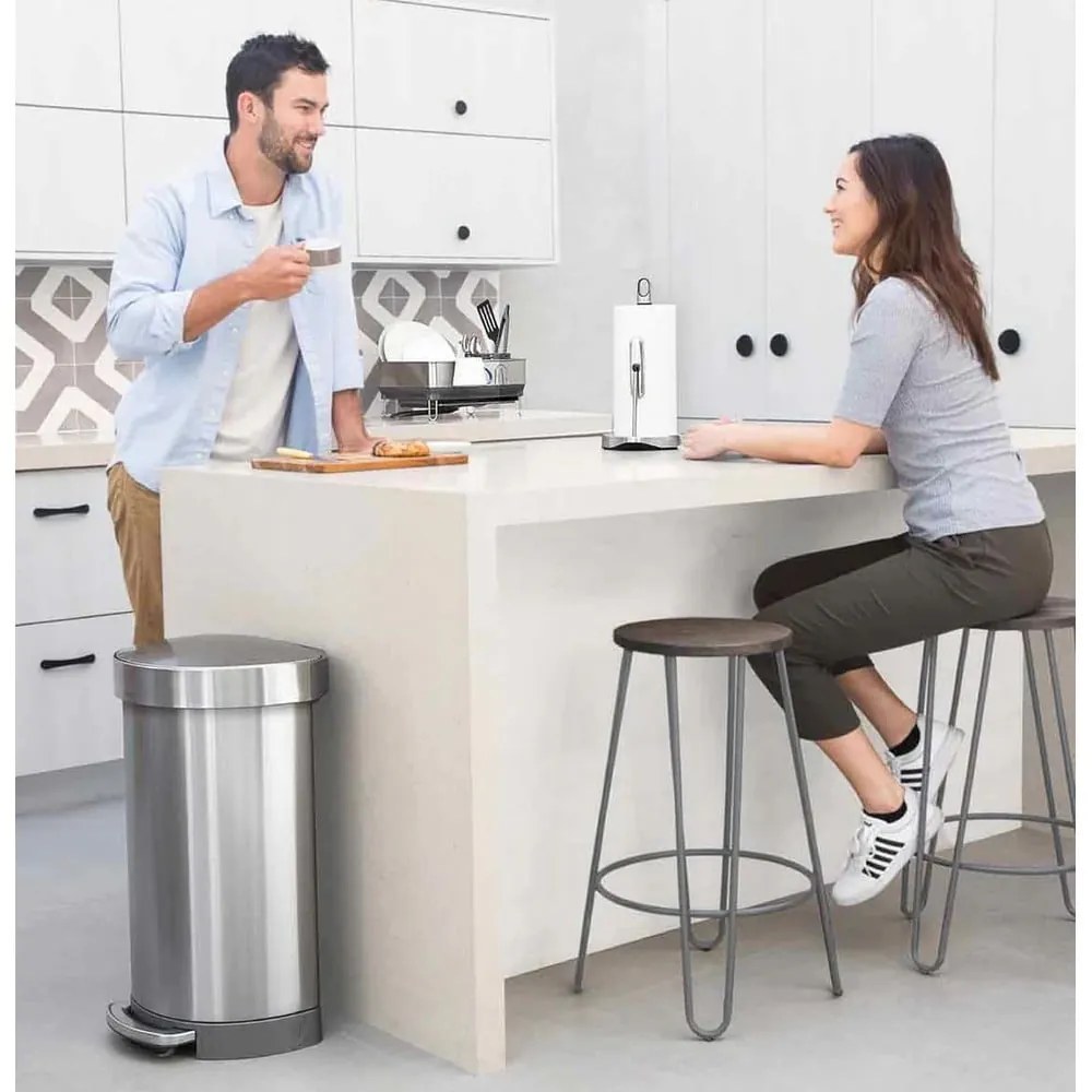 Bidone a pedale in acciaio inox 45 l - simplehuman
