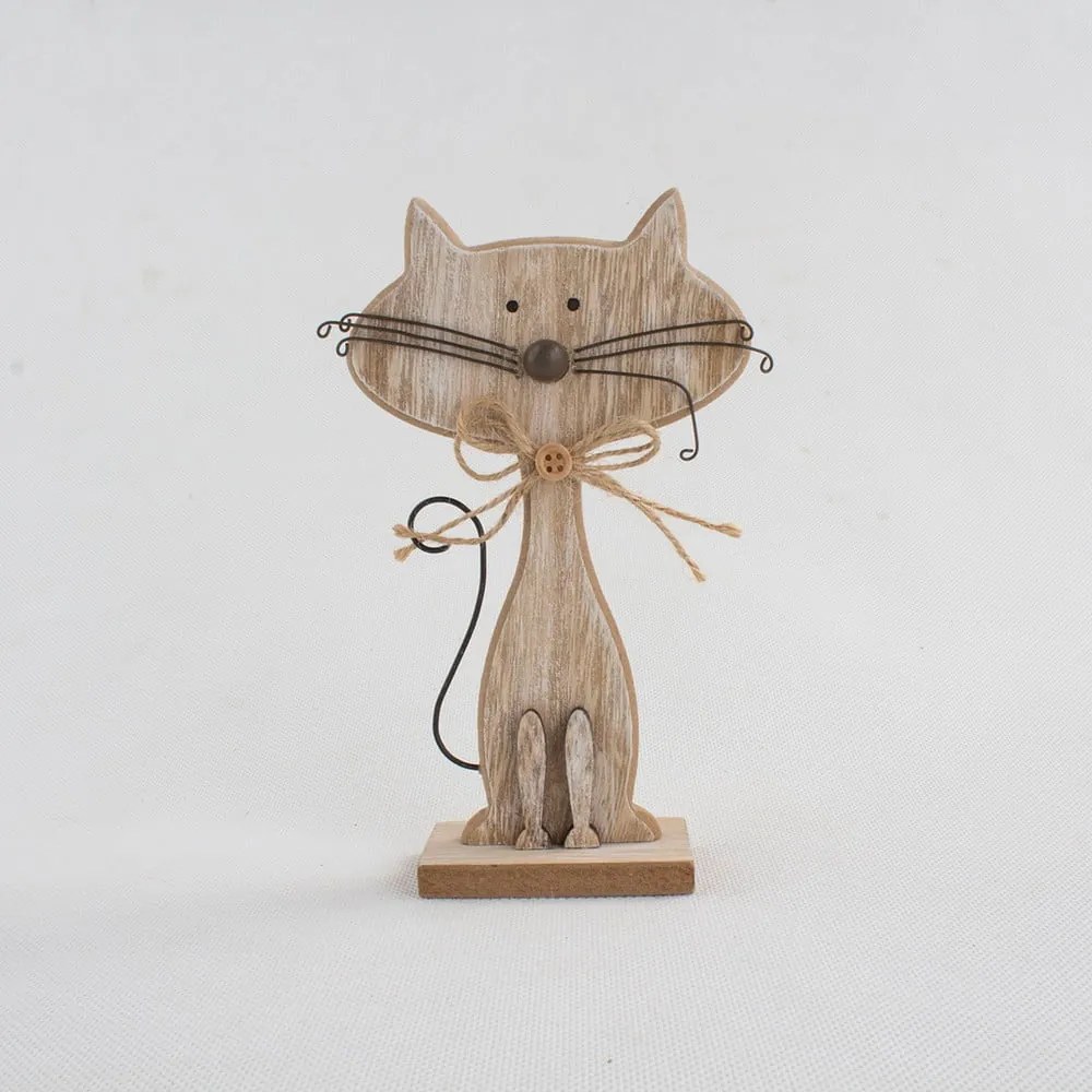 Decorazione in legno a forma di gatto Gatti, altezza 18 cm - Dakls