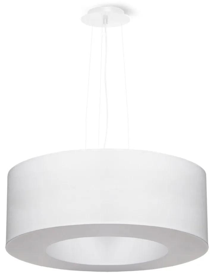 Lampada a sospensione bianca con paralume in tessuto ø 50 cm Galata - Nice Lamps