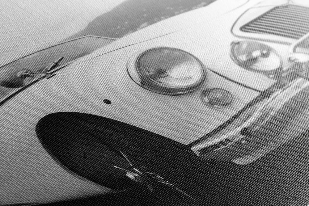 Quadro su tela – Vettura d'epoca di lusso in bianco e nero